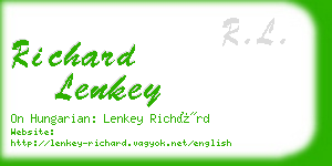 richard lenkey business card